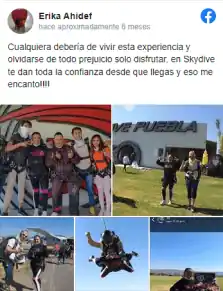 Vivir la experiencia de saltar en paracaídas cerca de Puebla
